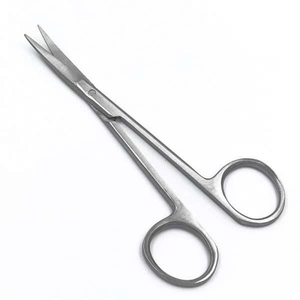 03.PI.436. Ножиці офтальмологічні, вертикально-зігнуті, гострокінцеві, 113 мм. PARADISE